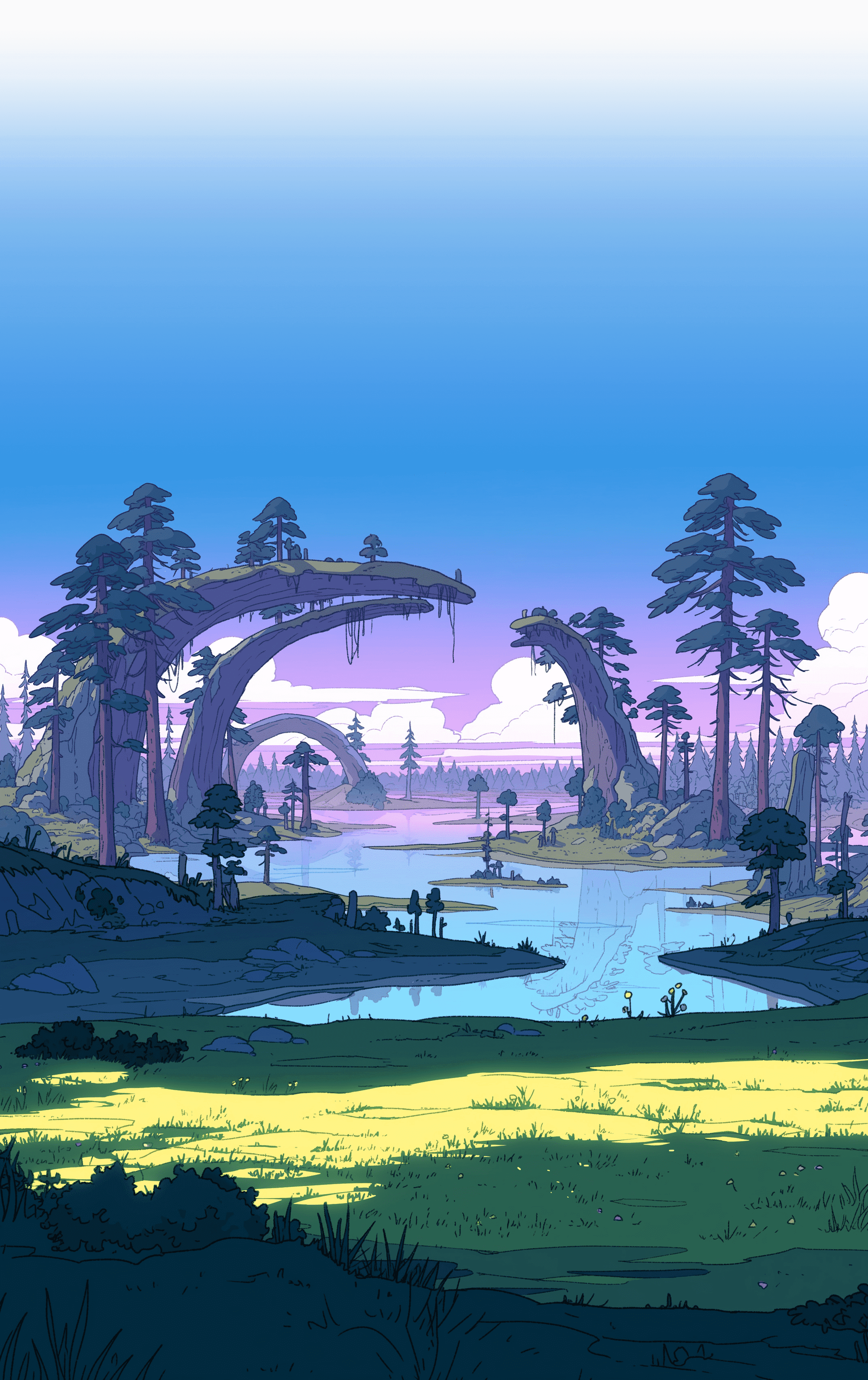 background image of waterfall
